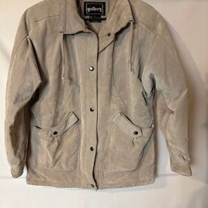 Gallery Vintage Men’s Light Tan Suede Jacket Small